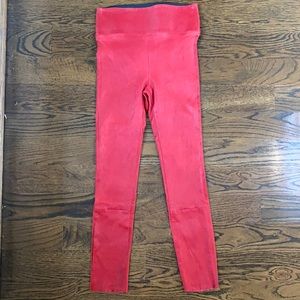 SPRWMN Red Leather Leggings Size XS